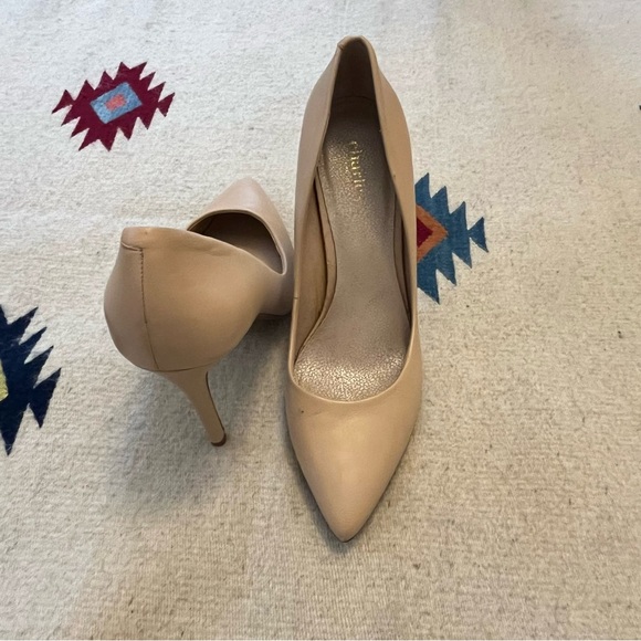 Charles David Nude Pointy Toe Heel Pump Stiletto Size 9 - Picture 4 of 11